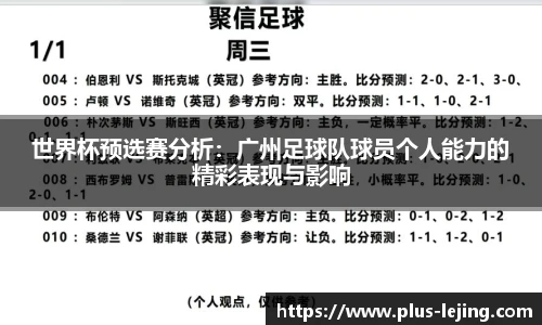 世界杯预选赛分析：广州足球队球员个人能力的精彩表现与影响